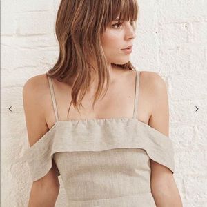 Reformation Jaclyn Dress Oatmeal Size 2 NWT